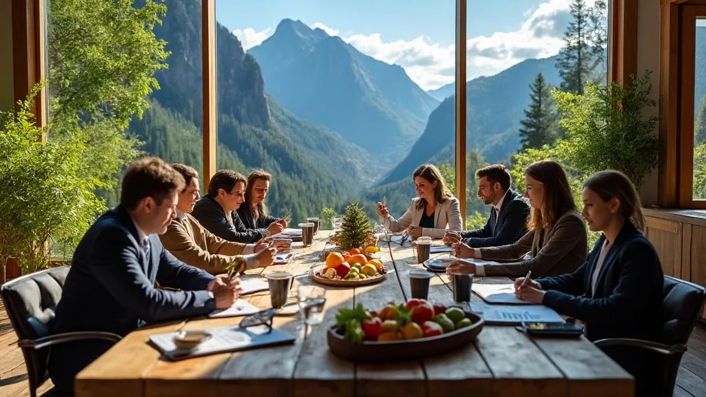 Séminaire pour entreprise en montagne dans un cadre naturel favorisant innovation et collaboration